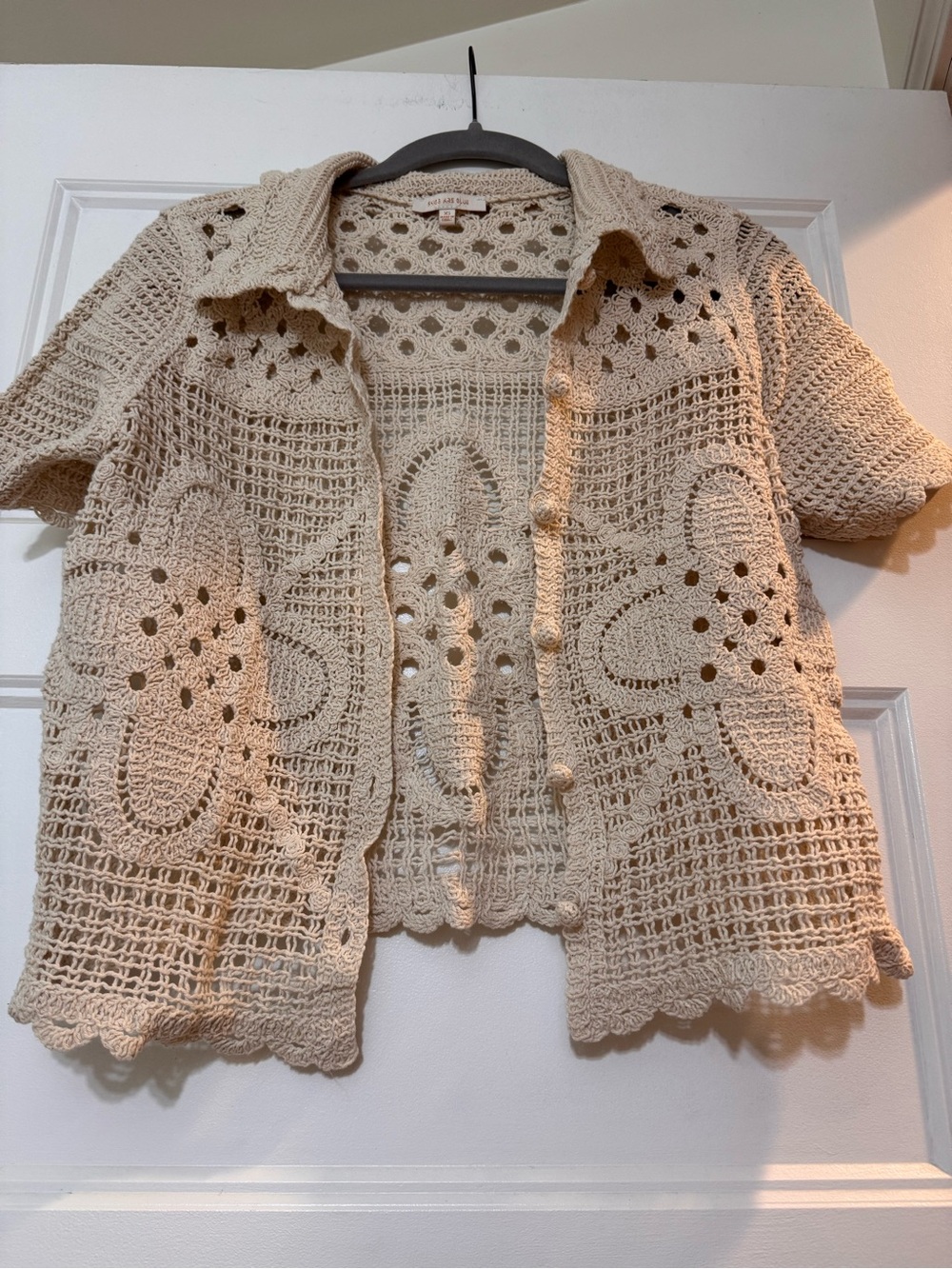 Crocheted Skies are Blue top XS